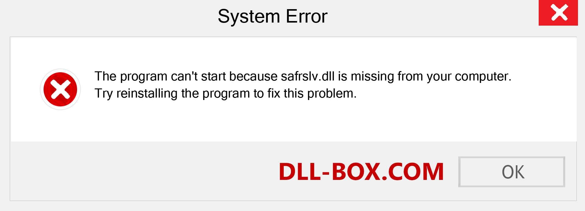  safrslv.dll file is missing?. Download for Windows 7, 8, 10 - Fix  safrslv dll Missing Error on Windows, photos, images